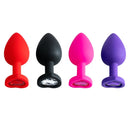 Plug Anal De Coração Silicone Joia Na Base Aveludado