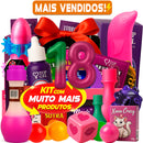 Kit Sex Shop Casal 18 Itens - Vibrador Ponto G, Bolinha Kmed
