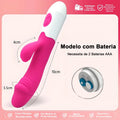 Vibrador Cabeça Dupla - Ponto G e Clitóris - Silencioso