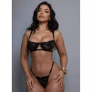 Conjunto Gringa Sutiã Meia Taça Com Aro Sem Bojo Calcinha Fio Lingerie Sensual Luxo